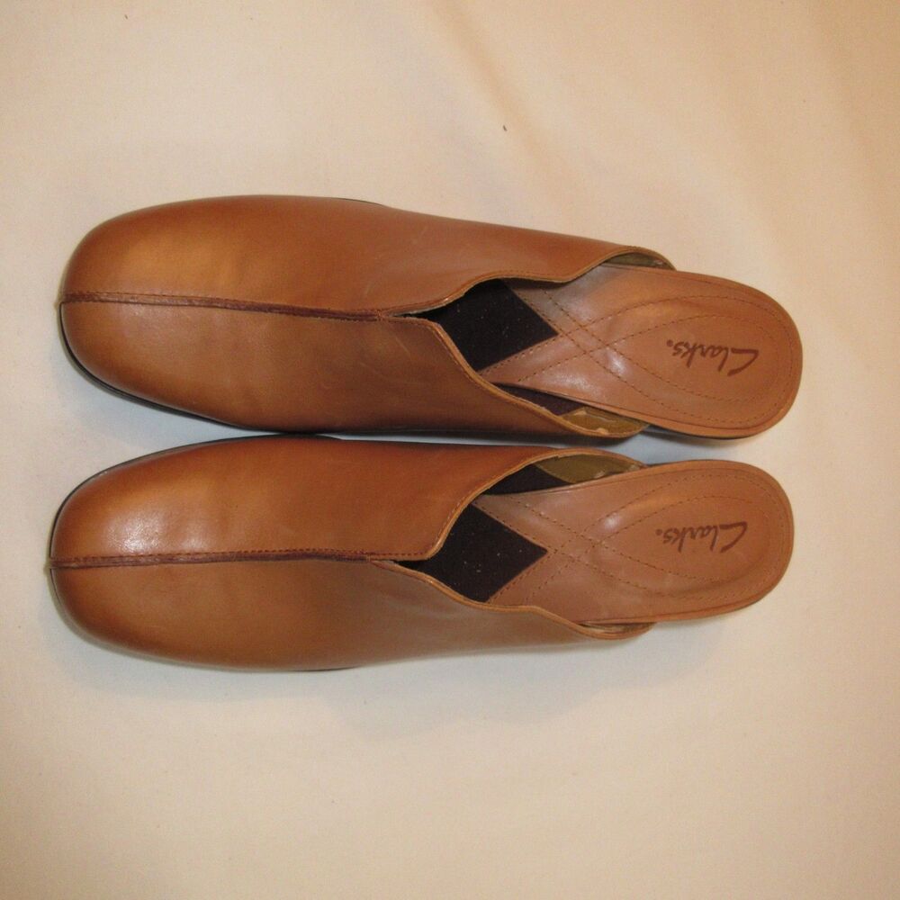 Women’s Clark Slip-On Heeled Leather Shoes US Size 10 - Picture 5 of 10